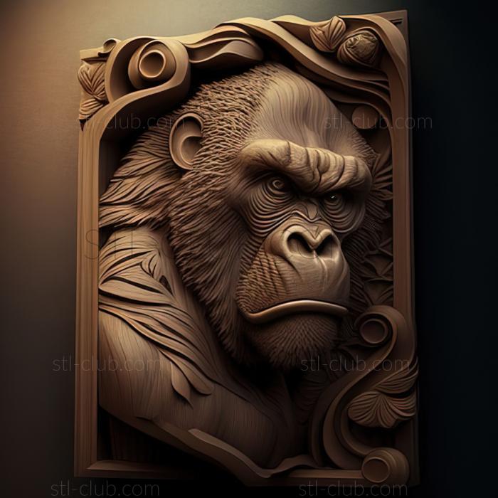 3D model st Coco gorilla famous animal (STL)